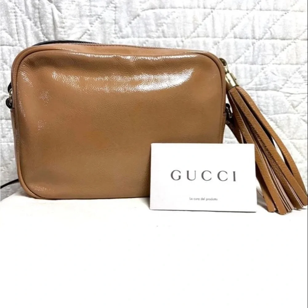 Gucci Brown Leather Crossbody Bag with Tassel - Picture 5 of 8